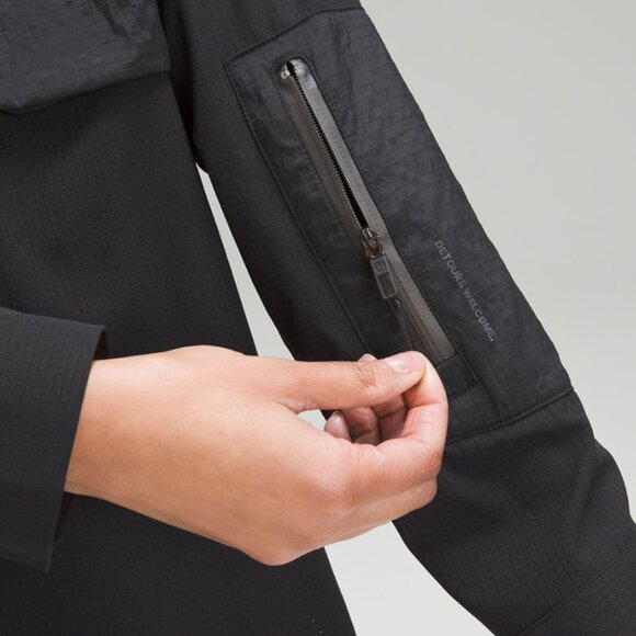 WovenAir Hiking Overshirt In Black - Picture 4 of 13